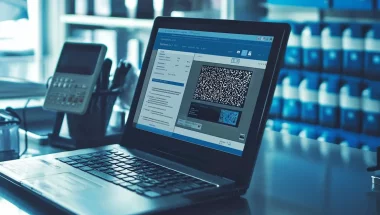 verkkokauppias paketin kanssa