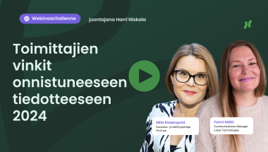 Webinaaritallenne: Toimittajien vinkit onnistuneeseen tiedotteeseen 2024