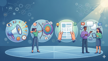 Kuvitettu kuva siitä millainen on hyvä tiedote