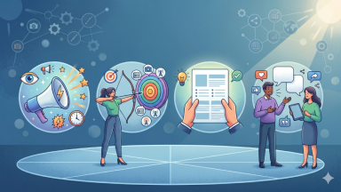 Kuvitettu kuva siitä millainen on hyvä tiedote