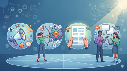 Kuvitettu kuva siitä millainen on hyvä tiedote