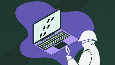 Kuvitettu kuva markkinoijasta pohtimassa, miten markkinoinnin automaatiota voi hyödyntää sivustovierailijan tunnistamiseen.