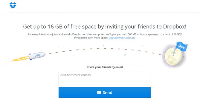 Dropbox saavutti merkittävän kasvun toteuttamalla suosittelukampanjan osana onboarding-automaatiotaan.
