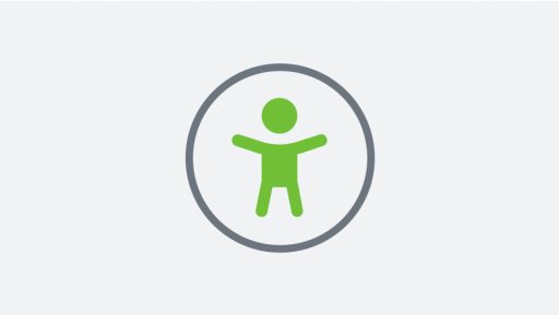 Graphical portray of person inside a circle