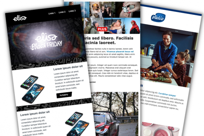 Uutiskirjepohjat, jotka on luotu uutiskirjetyökalu LianaMailerilla