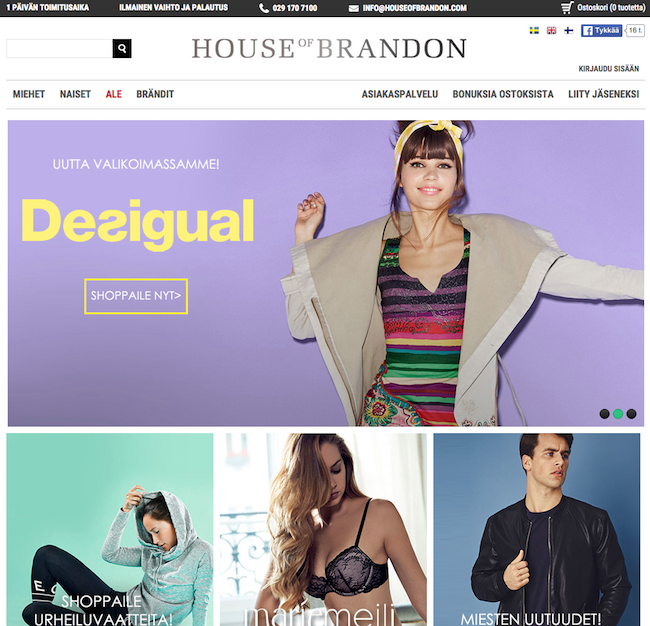 House Of Brandon, Verkkokauppa